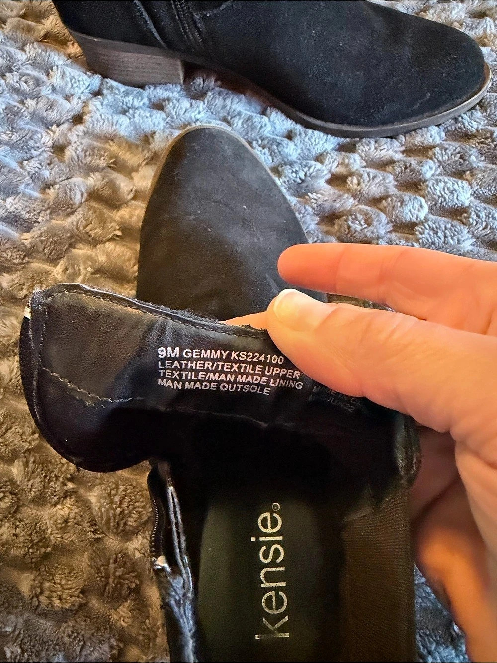 Kensie Gemmy Black Ankle Boots - Picture 7 of 7